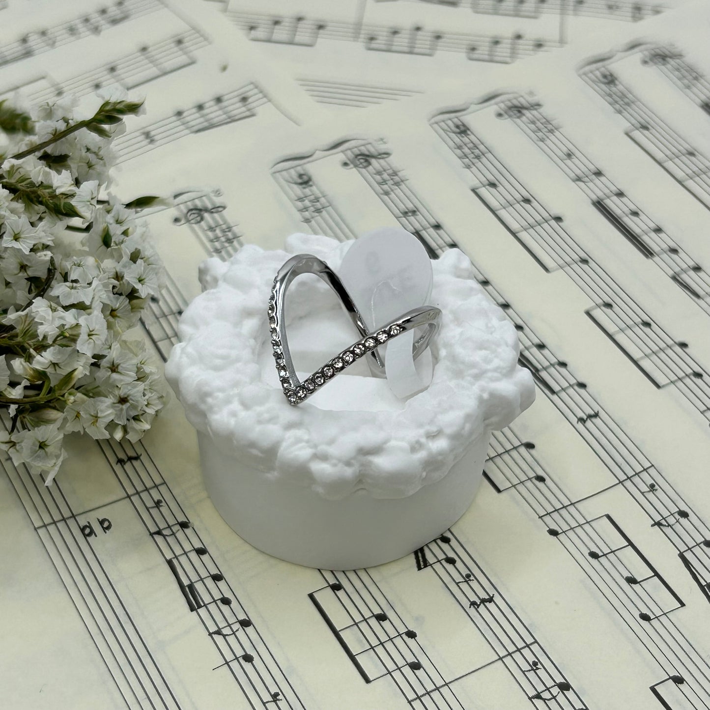 Nouveau! Bague V Argent