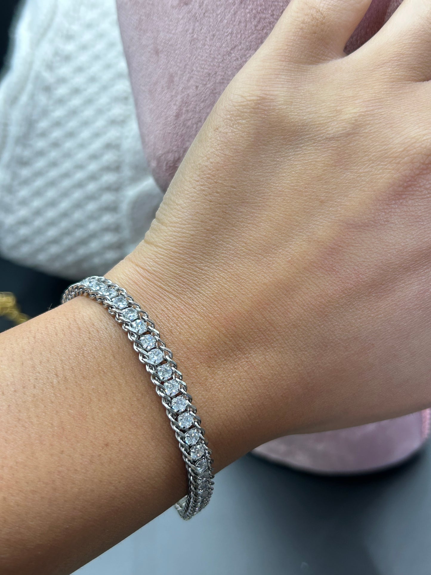 Nouveau! Bracelet Élegancia Argenté pour femme Maison M Bijoux