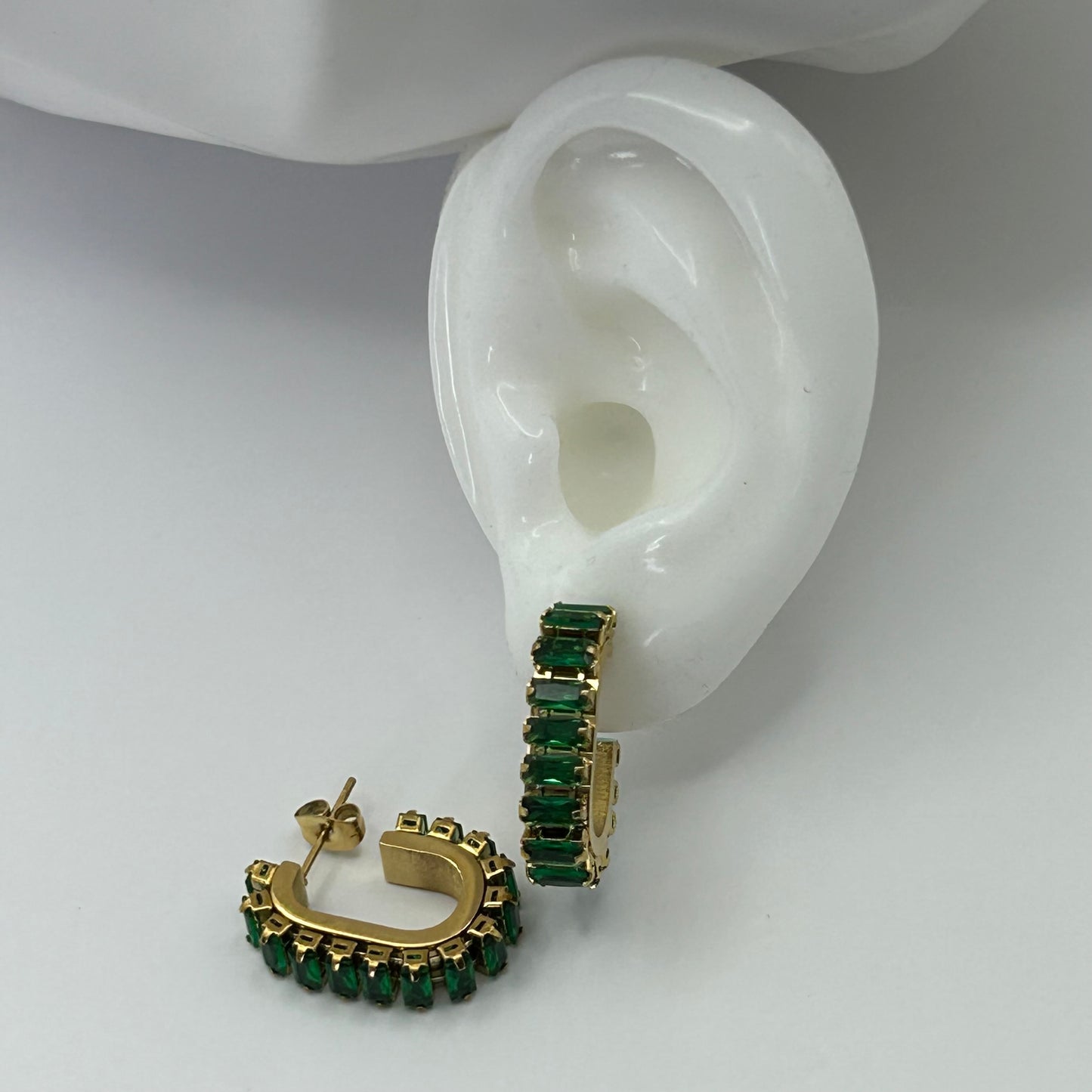 Nouveau! Boucles d’oreilles Royale Verte Maison M Bijoux