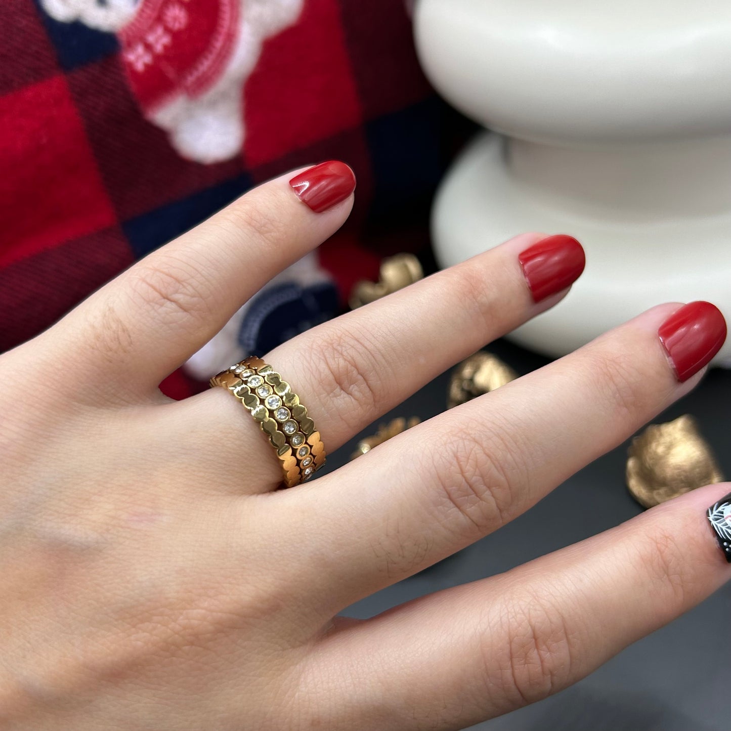 Nouveau! Bague Trio Maison M Bijoux