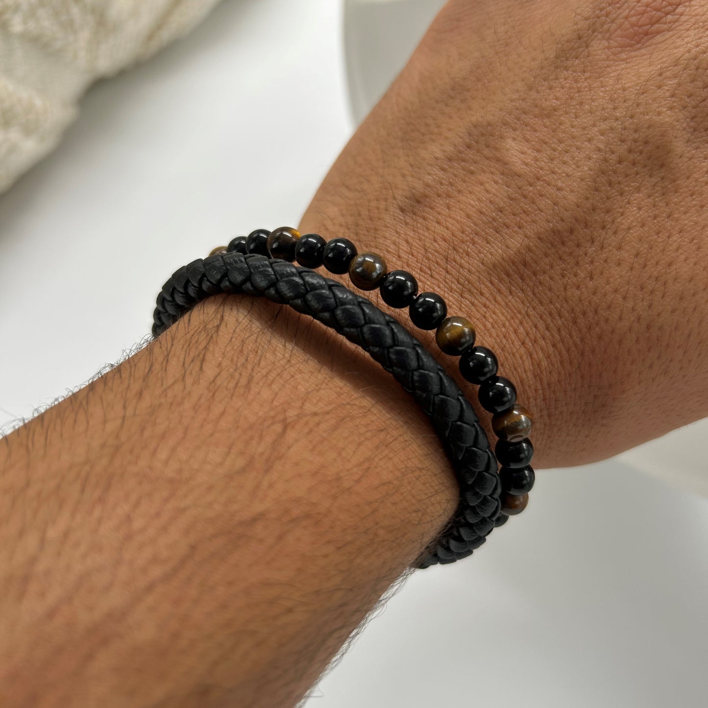 Bracelet Œil de tigre pour homme - Maison M Bijoux