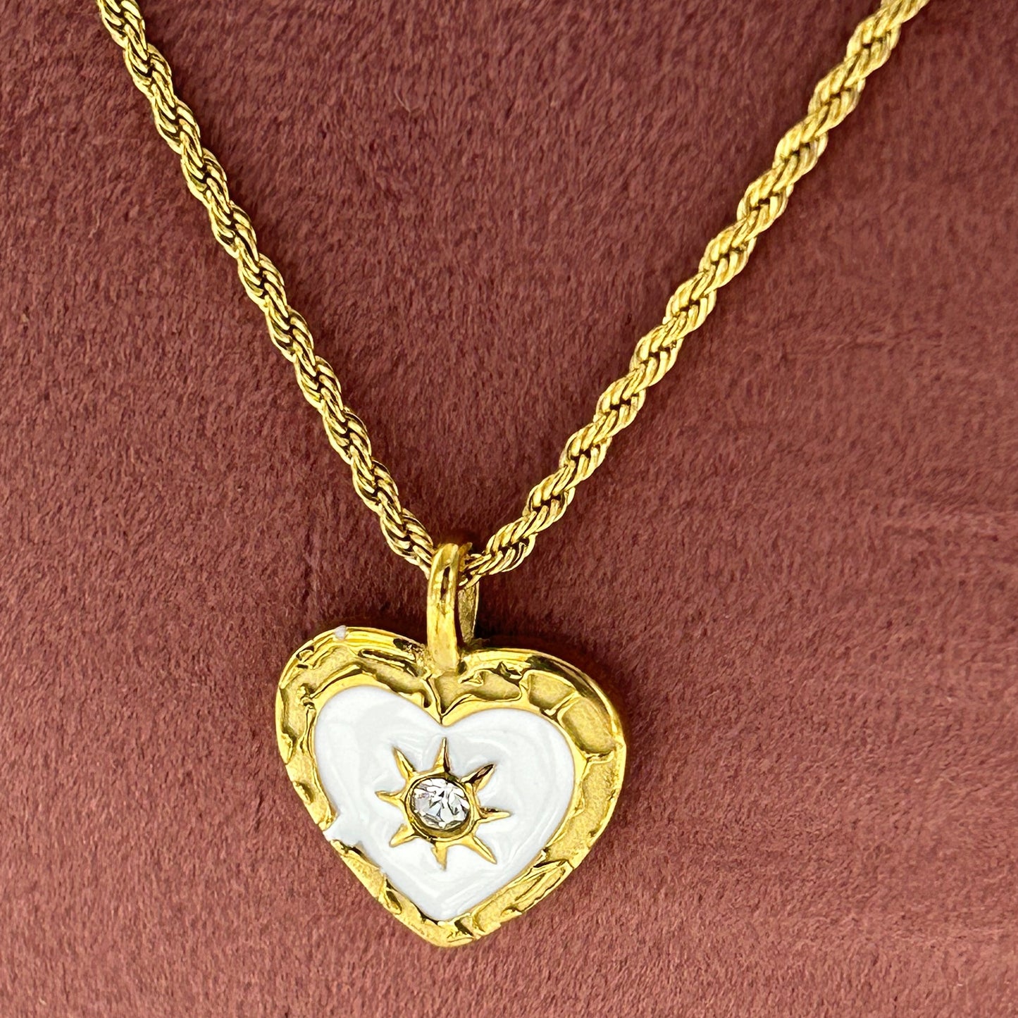 Collier Corazon Blanco Maison M Bijoux