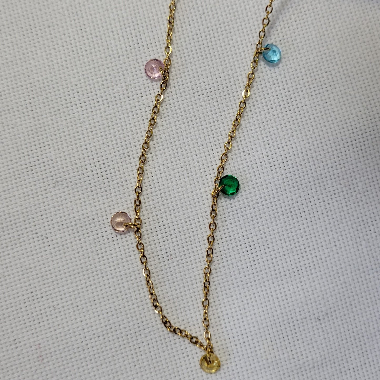 Collier Zirconias colorés - Maison M Bijoux