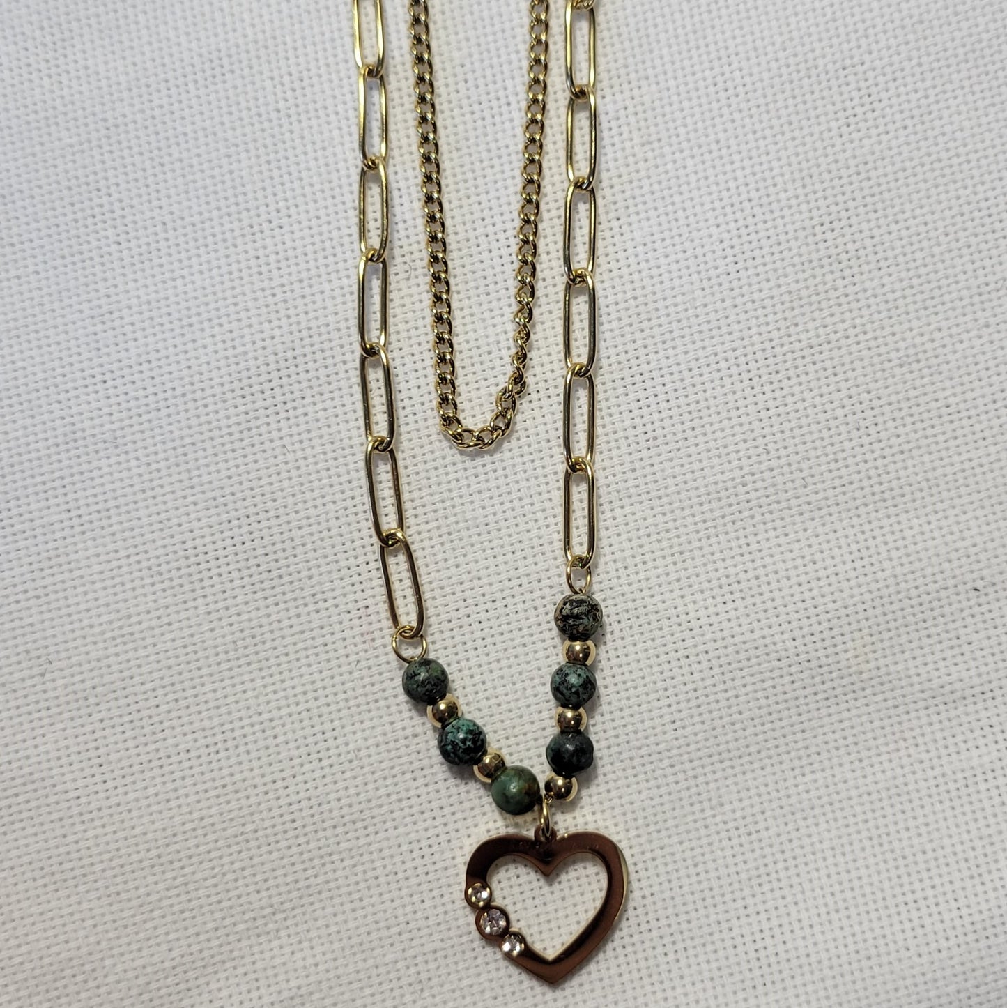 Collier double Corazón - Maison M Bijoux