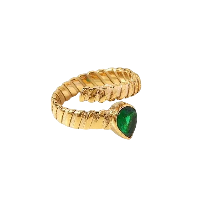 Nouveau! Bague Zoé Vert - Maison M Bijoux